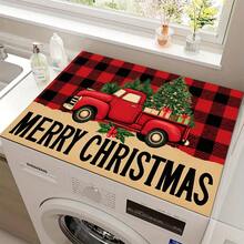 (Hot !!) 1pc 2D Printed Christmas Truck Design, Flat Stove Protector Mat, Rubber Non-Slip Heat-Resistant Stove Cover Pad, Suitable For Induction Cooktop, Glass Stove, Multi-Function Scratch-Resistant Mat, Best Choice For Oven, Washing Machine, Dryer, Kitchen Decor - Multicolor - View 8