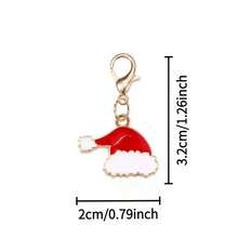 30/9/3pcs Christmas Theme Keychains, Featuring Santa Claus, Snowman, Gingerbread Man, Bell, Reindeer Designs, With Storage Bag, Christmas Hug Greeting Card With Blessing Message, Random Keychain Styles, 30pcs[10 Random Style Keychains + 10 Cards + 10 Mesh Bags] - Multicolor - View 4