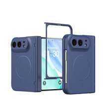 VIETAO Magnetic Wireless Charging Foldable Phone Case With Tempered Galaxy Screen Protector, Compatible With Samsung Galaxy Z Fold 8 Ultra 7 6 5 4, Full Coverage Phone Case, Compatible With IPhone Duo - Blue - View 14