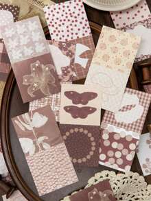 Unclear Dream Series Salt-Style Memo Pad, All-Match Versatile Background Collage Sticky Notes For Notebooks, Journals, Planners, Back To School Season - one-size - View 3