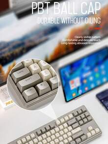 ATTACK SHARK Keyboard Nirkabel Bluetooth Dual-Mode dengan Nuansa Mekanik untuk Gaming, Esports, Kantor, dan Mouse dengan Tombol PBT yang Senyap. - View 8