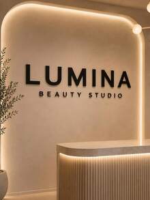Personalized Business Logo Sign Custom Laser Cut Business Sign Black Wall Signage Office Decor Plaque Commercial Reception 3D Logo Sign - Multicolor - View 5