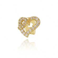 Hollow Heart Dental Grillz, European And American Style, Copper Zirconia Gold Teeth, Christmas Party Fashion Accessory - Multicolor - View 7