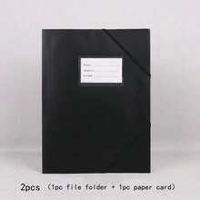 2pcs (1pc File Folder + 1pc Label Card) Frosted PP Elastic Cord Slot File Folder A4 Office Document Storage Organizer, Learning Material Organizer, Project Report & Receipt Storage, Large Capacity Archive Folder, Office & Student Universal Organizer - Sets - View 10