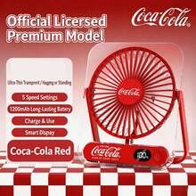 Coca-Cola DY-D01 Series Slim Transparent Fan Mini Portable Folding Bank Summer Cooling Fan Handheld Desk MultiFunction Fan - Multicolor - View 9