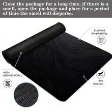 Wave Line Mouse Pad Black Texture Desk Mat Extended XL MousePad Office Desk Accessories Multicolor Non-Slip Stitched Edge Computer Mat For Desk 35.4x15.7 Inches Rubber Base Laptop Keyboard Pad For Home Office & Gamers,Durable And Spill-Resistant - View 7