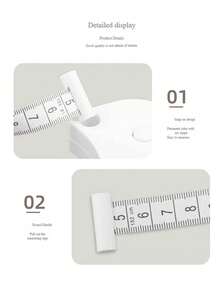 Portable 3-Way Measurement Soft Tape Measure, Automatic Retracting Body Measuring Tape With PVC Double-Sided Scale, 60-Inch Body Measurement Tape For Sports, Office, School Supplies, Multi-Function Ruler, Body Measuring Tape With Locking Pin And Retraction Button (Product Batch May Vary, Does Not Affect Use And Quality) - A - View 3