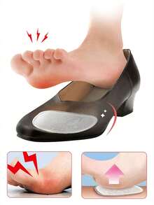 Bantalan Kaki Depan Silikon untuk Sepatu Hak Tinggi, Lembut, Menyerap Guncangan, Anti Gesekan dan Anti Selip, Bantalan Sol Depan Tak Terlihat Perekat Sendiri untuk Sandal Musim Panas - Clear - View 2
