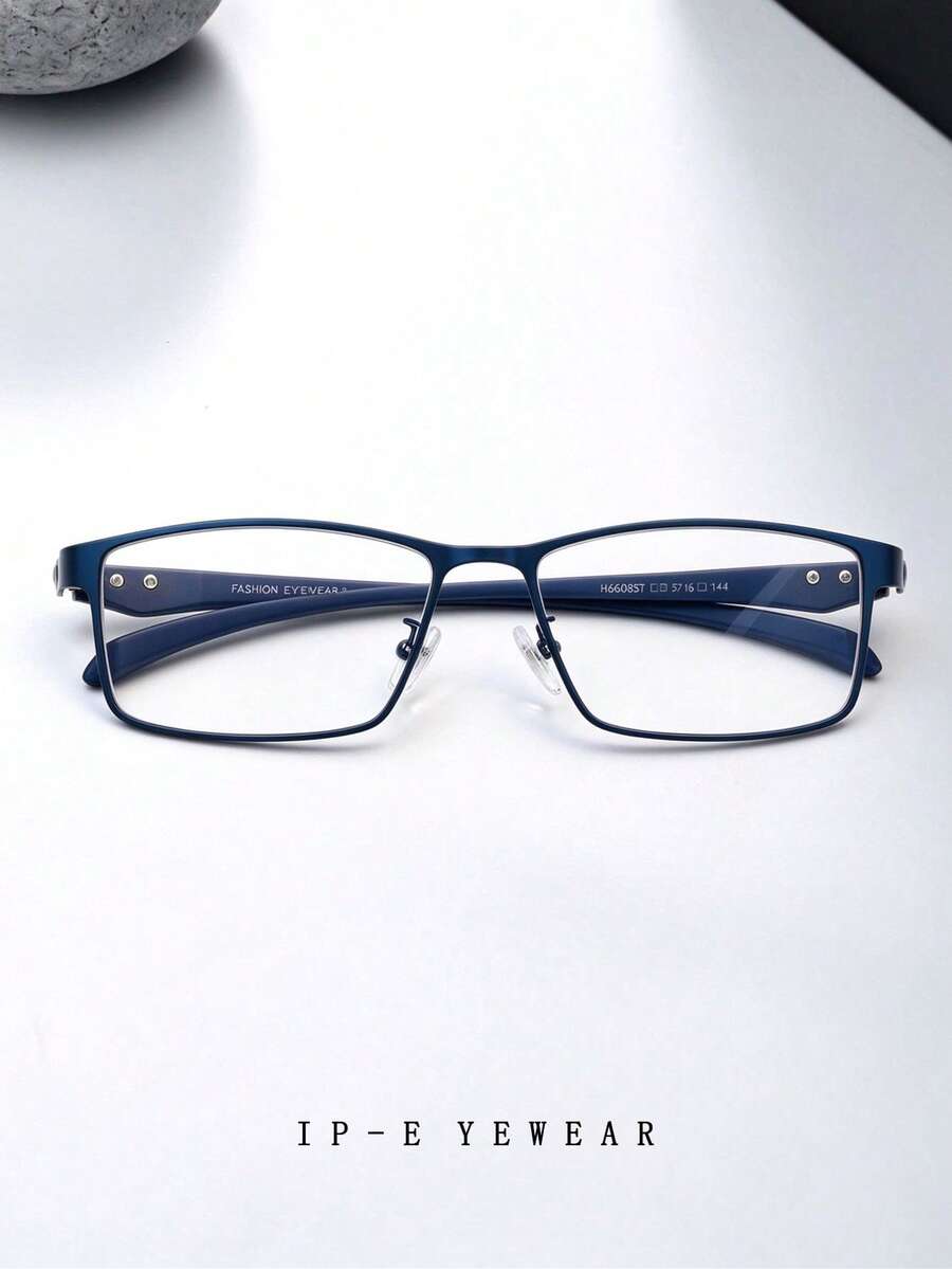 Classic Retro Square Eyeglass Frame For Men's Brand Design TR Stainless Steel Titanium Alloy Metal Frame Glasses Suitable For Daily Wear - Clear - View 1