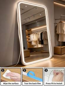 1pc Flexible LED Light Strip With Button Switch, Self-Adhesive Room Decor LED Lights - Home, Bedroom, Vanity Mirror, Kitchen, Living Room,Study,Wardrobe,Non-Waterproof,White Light/Warm Light,Cabinet, DIY Lighting,TV Backlight Kitchen Decor Lighting - USB Button - View 6