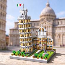 3016Pcs European Landmark Micro Mini Building Blocks, Bag Packed, 3D DIY Assembly Model, Big Ben, Eiffel Tower, Leaning Tower, Statue Of Liberty, Architectural Decor, Unique Souvenir & Gift For Architecture Enthusiasts - Multicolor(Bag) - View 4