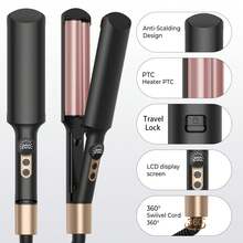 UKLISS Mini Dual Barrel Curling Iron - Travel Portable Curling Tool, 0.4 Inch Ceramic Curling Iron, Dual Voltage, 5 Temperature Settings - View 5