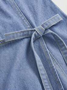 Tween Boys Denim Overalls & Jumpsuits - Light Wash - View 5
