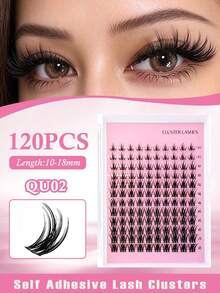MENGJIESHANGPIN 120pcs Natural Realistic Fake Eyelashes Segmented Curly Voluminous Cat Eye Cartoon Messy Long Lasting 10-18mm QU02 - View 6