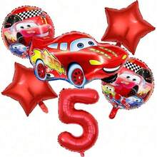 Disney Racing Cartoon Theme Balloon Set, Boys Birthday Party Decoration, Photo Booth Backdrop Props, Theme Party Gathering Decor, Birthday Celebration Supplies - Multi-color - View 6