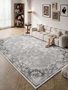 Digitally Printed Non-Slip Washable Runner And Area Rug, Modern Design | Modern, Scandinavian, Bohemian And Classic Styles | 100% Polyester - Light Grey - View 5