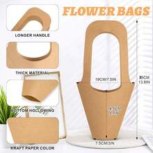 10pcs Fashion Rose Display Box With Kraft Paper Flower Holder, Suitable For Weddings, Anniversaries And Special Events - A - View 4