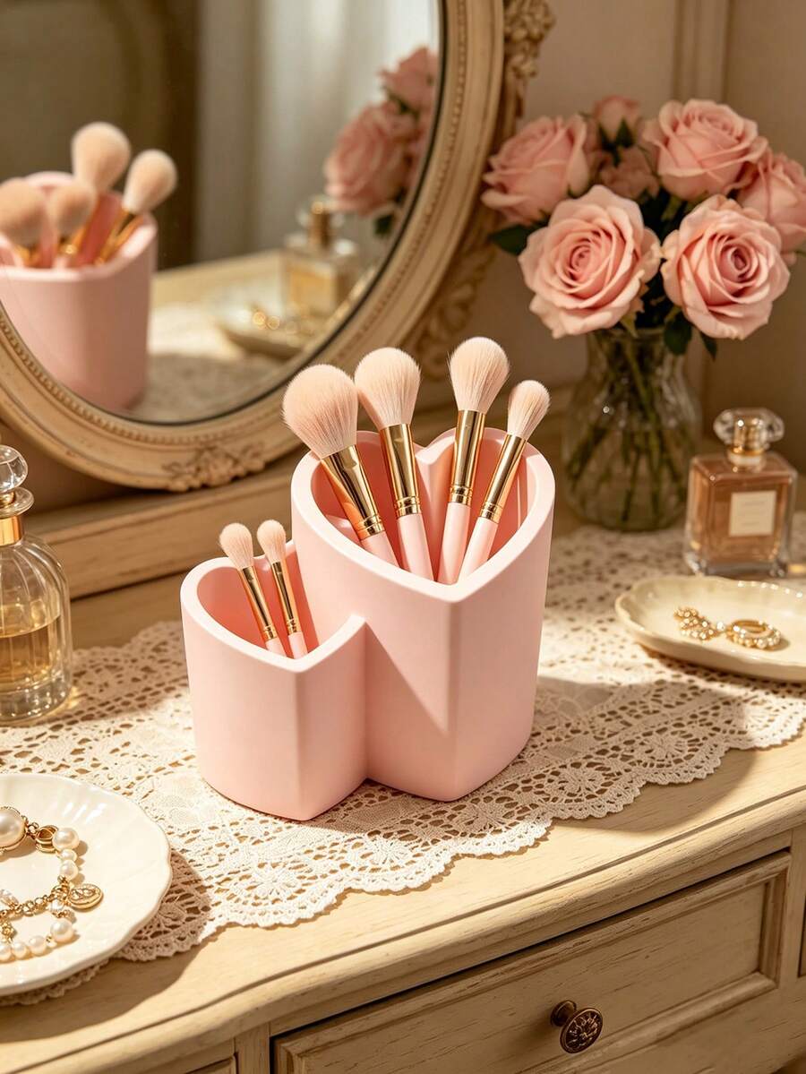 Cosmetic Storage Box, Desktop Decorative Display Box, Suitable For Bathroom, Kitchen, Living Room, Can Store Jewelry, Cosmetics, Daily Necessities And Stationery, Large Capacity Multi-Compartment, Easy To Find Items, Excellent Home Storage And Decorative Item - Multicolor - View 1