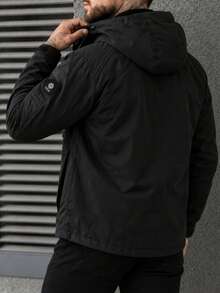 Men's Winter Hooded Jacket Outdoor Casual Streetwear Coat - Black - View 6