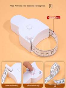 Portable 3-Way Measurement Soft Tape Measure, Automatic Retracting Body Measuring Tape With PVC Double-Sided Scale, 60-Inch Body Measurement Tape For Sports, Office, School Supplies, Multi-Function Ruler, Body Measuring Tape With Locking Pin And Retraction Button (Product Batch May Vary, Does Not Affect Use And Quality) - A - View 5