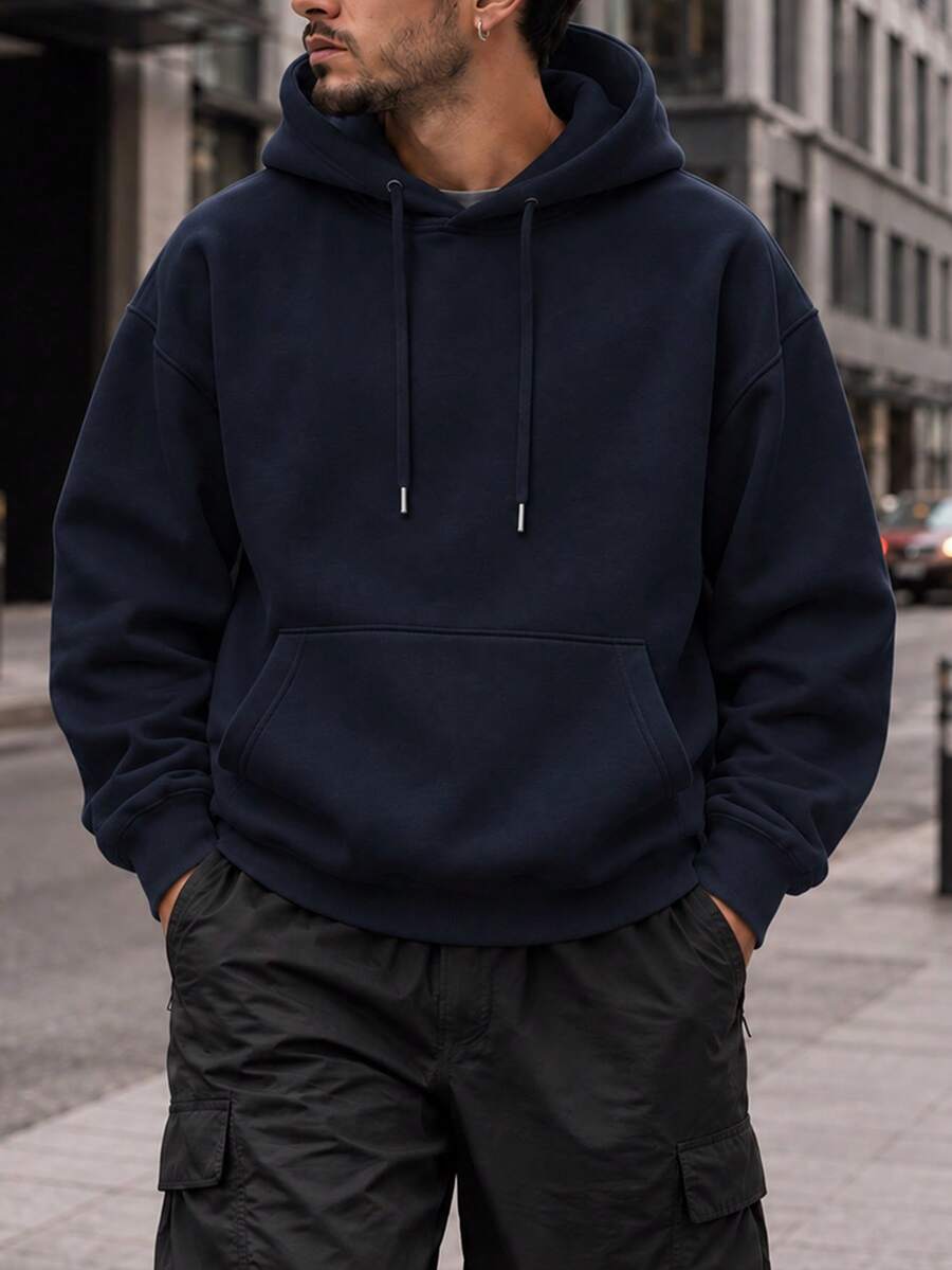 1pc Men's Solid Gray Long Sleeve Hooded Sweatshirt, Suitable For Daily Casual Wear And Gifting To Friends, Thin Style