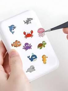 Aesthetic Funny Big Eye Sea Animal Sticker Roll, 500PCS Ugly Cute ...
