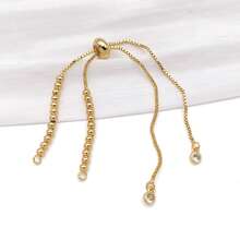 1pc Brass Rhinestone Adjustable Slider Bracelet Chain Golden Silvery Color Pull Extension Chain With Round Rhinestone For DIY Bracelet Jewelry Making - Multicolor - View 10