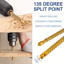 4pcs Heavy Duty Metal Twist Drill Bits, High Speed Steel Material, Serrated Design, For Cutting Wood, Metal And Plastic! - 4PCS - View 10