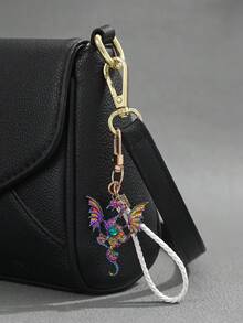 1pc Fashionable European & American Hip-Hop Creative Premium Cartoon Flying Dragon Keychain Bag Charm, Suitable For Men, Women, Couples, Car Keys, Bags Decoration And Gift - Multicolor - View 3
