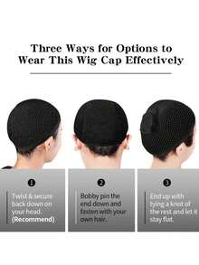 2pcs Open-End Wig Caps, Mesh Wig Caps, Woven Wig Caps For Women - 2pcs - View 4