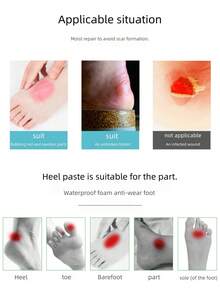 Invisible Anti-Chafing Heel Pads, Anti-Friction Heel Cushions For High Heels, Blister Repair Anti-Friction Pads, Athletic Shoe Heel Pads, Sterile Hydrogel Anti-Chafing Pads - A - View 7