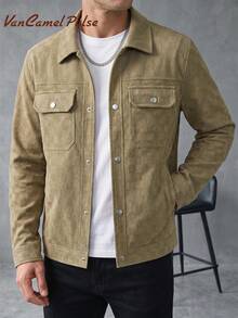 Vancamel Pulse Men's Jacket, Versatile Loose Lightweight Casual Jacket, Daily Sports Fitness Hiking Outdoor Jacket - Khaki - View 2