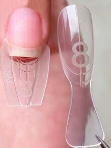 30/240 Pcs Transparent Nail Extension Tools Short Oval French Cover 15 Different Styles Reusable Quick And Convenient Double-Layer Extension Cover, New Short - Clear - View 2