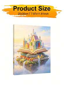 DIY Magical Book Castle Floating Fantasy Landscape (Frameless Or Framed 8x12 / 16x20 Inches) Paint By Numbers Kit(Acrylic) Arts & Crafts For Adult Beginners, Home Wall Decor, And Unique Holiday Gifts - Sets - View 8