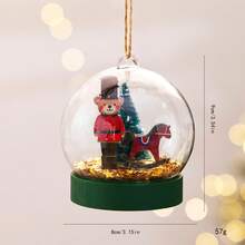 1pc Christmas Magic Crystal Ball Ornament, Desktop Decor Collectible, Suitable For Christmas Gift, Birthday Gift, Gift For Friends - Multicolor - View 10