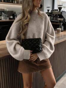 SEREN Women's Soft Knit Sweater, Long Sleeve Regular Fit Pullover, Autumn/Winter Wardrobe Essential - Yan - View 3