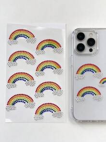 1 buah Set Stiker Dekoratif Hati Warna-warni dengan Rhinestone, Stiker Dekoratif Akrilik Mengkilap 3D, Stiker Rhinestone Hati & Bintang Berongga Perekat Sendiri dengan Pinset, Cocok untuk Casing Ponsel, Kamera, Earphone, Kotak Hadiah, Kartu Ucapan, Perhiasan, Dekorasi Pesta - Satu-Ukuran - View 9