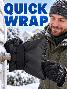 Faucet Anti Freezing Insulation Cover Outdoor Water Pipe Anti Freezing Dust Cover To Prevent The Faucet From Freezing Winter Insulation Artifact Reusable Easy To Remove For Home Garden Kitchen Various Outdoor Environments Winter Essential - A - View 5