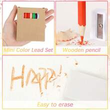 somoving 65pcs Mini Colored Pencils ,Each Pencil Measures 3.5 Inches And Comes In 12 Distinct Colors, Perfect For Painting - Multicolor - View 4