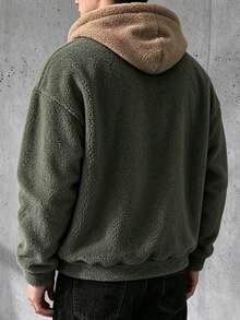 Men's Fashion Warm Long Sleeve Fleece Hoodie / Suitable For Autumn/Winter / Casual Daily Wear - Army Green - View 3