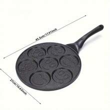 1pc 7-Hole Non-Stick Pancake Pan With Cartoon Pattern Waffle Mold - Aluminum Alloy, (Gas Stove And Open Flame Only) Perfect For Making Soft Pancakes, Waffles And Small Cakes In The Kitchen, Essential Kitchen Tool For Home - View 5