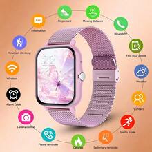 Smartwatch, Wireless Calling/Dialing, Multi-Sport Modes, Call Reminder And Rejection, Message Reminder Viewing, Suitable For Men And Women, Compatible With IOS/Android - Gold - View 3