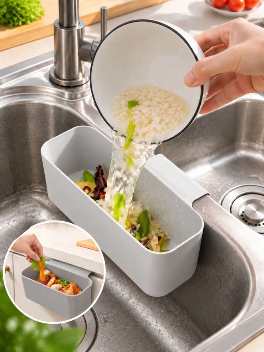 [Kitchen Accessories]2pcs Multi-Functional Kitchen Sink Strainer Basket | Slot Filtration, Food & Vegetable Washing, Drainage, Storage & Organization Tool - Multicolor - View 1