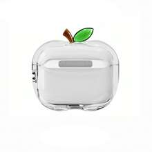 Casing Earphone Bluetooth Apple Pro Kartun Apel Transparan Kreatif Cocok Untuk 1/2/3/4 - Apple Transparan - View 2