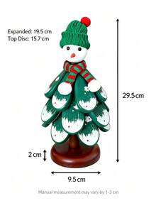 3Pcs/4Pcs/5Pcs Christmas Tree Wooden Coaster Set Snowman Heat Insulated Anti-Scald Foldable Cup Mat, Expandable Xmas Table Trivet Holiday Decor For Home Dining Restaurant, Cute Christmas Gift - Multicolor - View 9