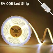 LQHZMYY COB LED Strip Light, 5V Low Voltage USB Powered, Compatible With Power Bank, Laptop, USB Power Adapter. Equipped With 501 On/Off Switch, No Need To Repeatedly Plug And Unplug, Control Light Switch Anytime. Suitable For Daily Lighting, Home Decor, Bedroom Vanity, TV Backlight, Halloween And Other Holiday Decorations - LED Strip - View 17