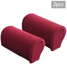 2/4pcs Elastic Twill Corn Velvet Sofa Armrest Covers, Soft And Stretchy Protection For Chair, Sofa, Armchair, Recliner Armrest Covers - Multi-color - View 16