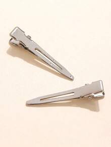 15/35pcs Silver Metal Duckbill Hair Clips, Salon Sectioning Clips, Single Tooth Hair Clips, Suitable For Hair Styling, Hair Dyeing And Hair Accessory Crafting - Silver - View 6