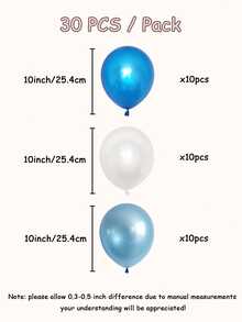 30pcs Shiny Pearl Latex Balloons Combination Kit For Kids Birthday, Baby Shower, Anniversary, Graduation, Holiday Party Decoration - Multicolor - View 2