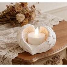 Tempat Lilin Sayap Malaikat, Cocok untuk Lilin Teh atau Lilin Imitasi, Ideal untuk Dekorasi Rumah dan Pajangan Meja. Dekorasi Tempat Lilin Kreatif yang Unik Ini Merupakan Hadiah yang Sangat Baik untuk Pecinta Dekorasi. - A - View 2